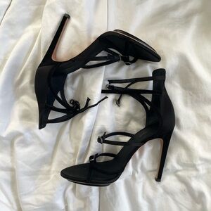 Calvin Klein Collection Black Strappy Heels